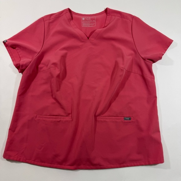 Figs Casma Three Pocket Scrub Top Pink - Picture 1 of 6